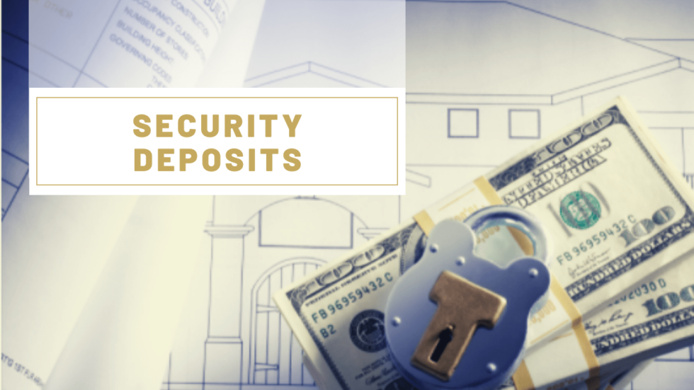 account assignment data for cash security deposits is incomplete